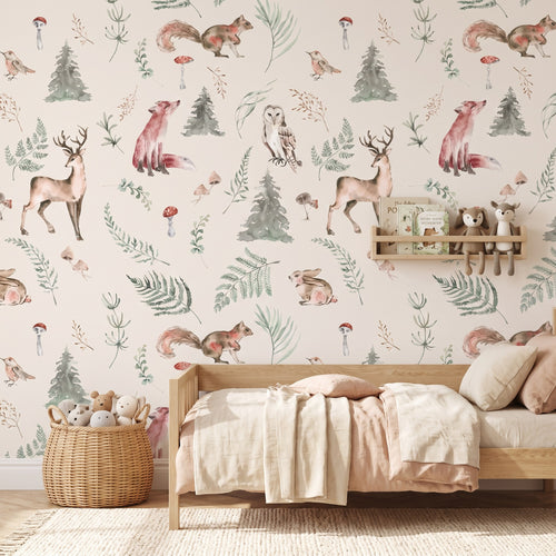 Animaux de la forêt, fond blanc – ambiance principale