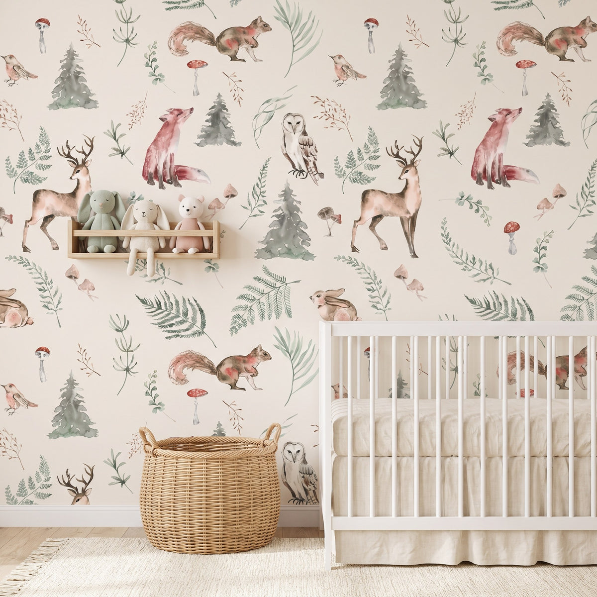 Animaux de la forêt, fond blanc – seconde ambiance