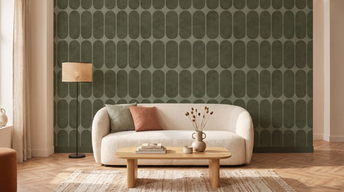 Arches Art déco vert olive – ambiance large