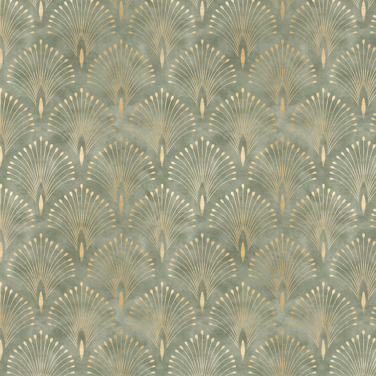 Art déco vert – motif à plat