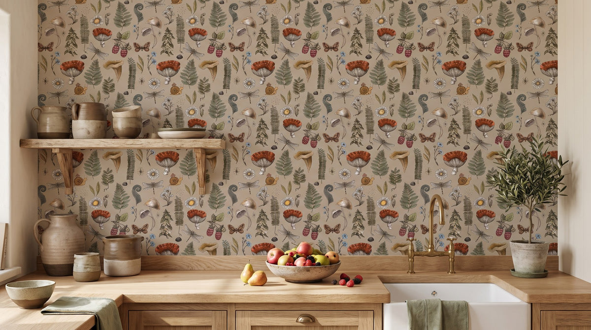 Champignons et sous-bois vintage – ambiance large
