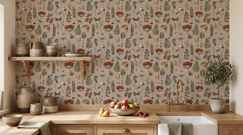 Champignons et sous-bois vintage – ambiance large