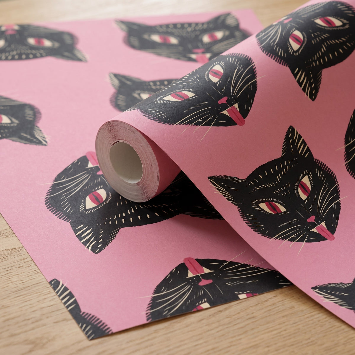 Chats noirs funky – rouleau
