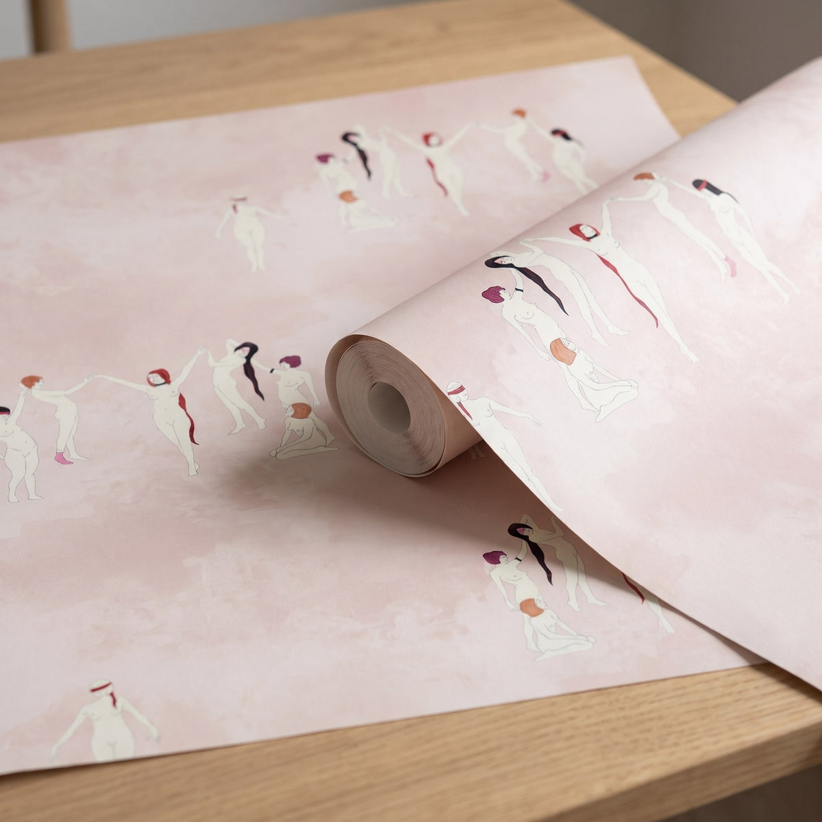 Danseuses vintage fond rose – rouleau