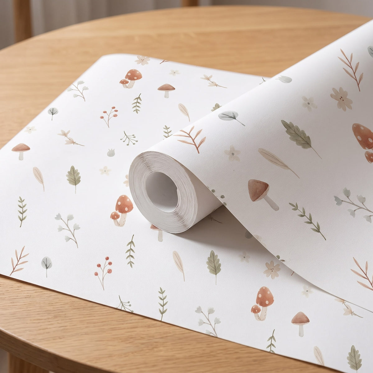 Feuillage sur fond blanc – rouleau
