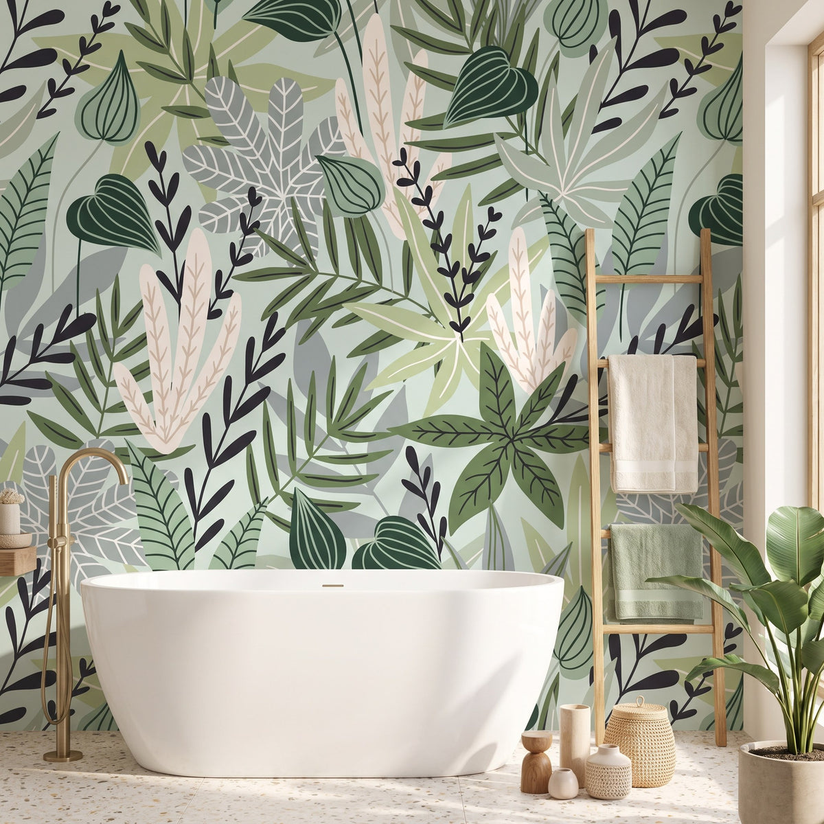 Feuilles tropicales vertes – ambiance principale