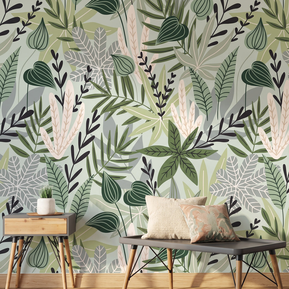 Feuilles tropicales vertes – seconde ambiance