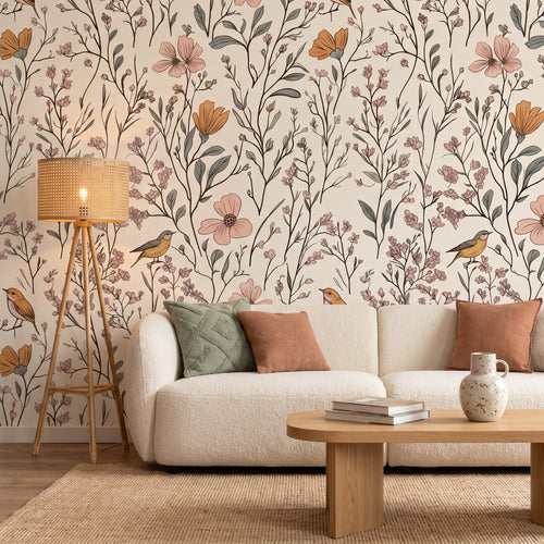 Fleurs sauvages et oiseaux – ambiance principale