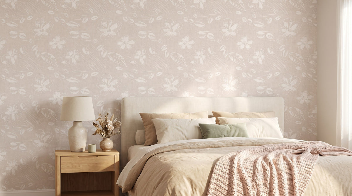 Floral beige bohème – ambiance large