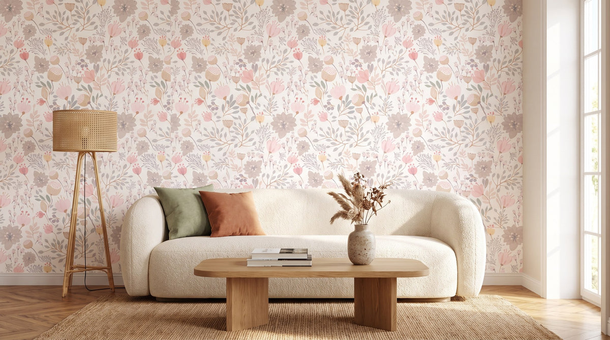 Floral bohème rose – ambiance large