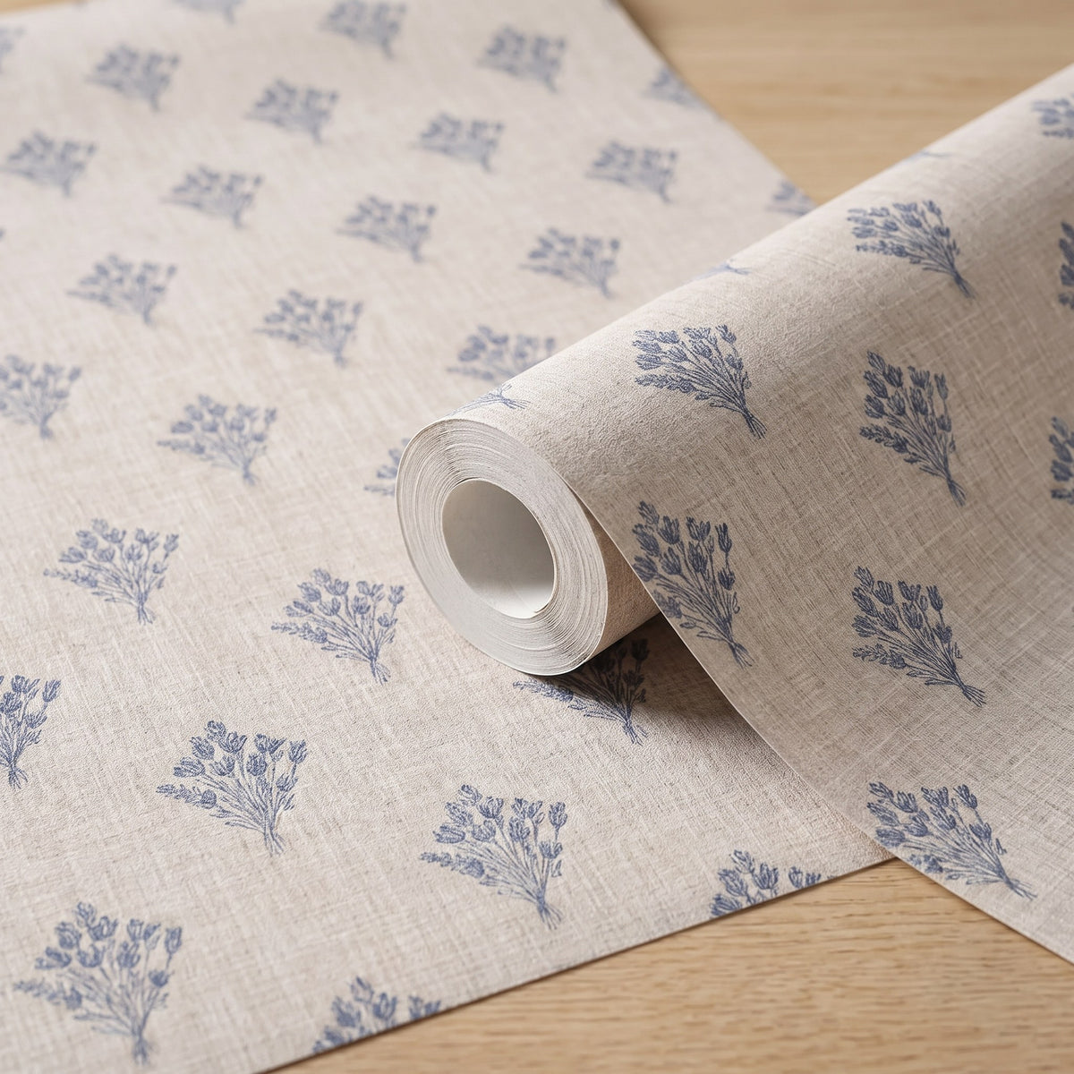 Floral effet lin – rouleau