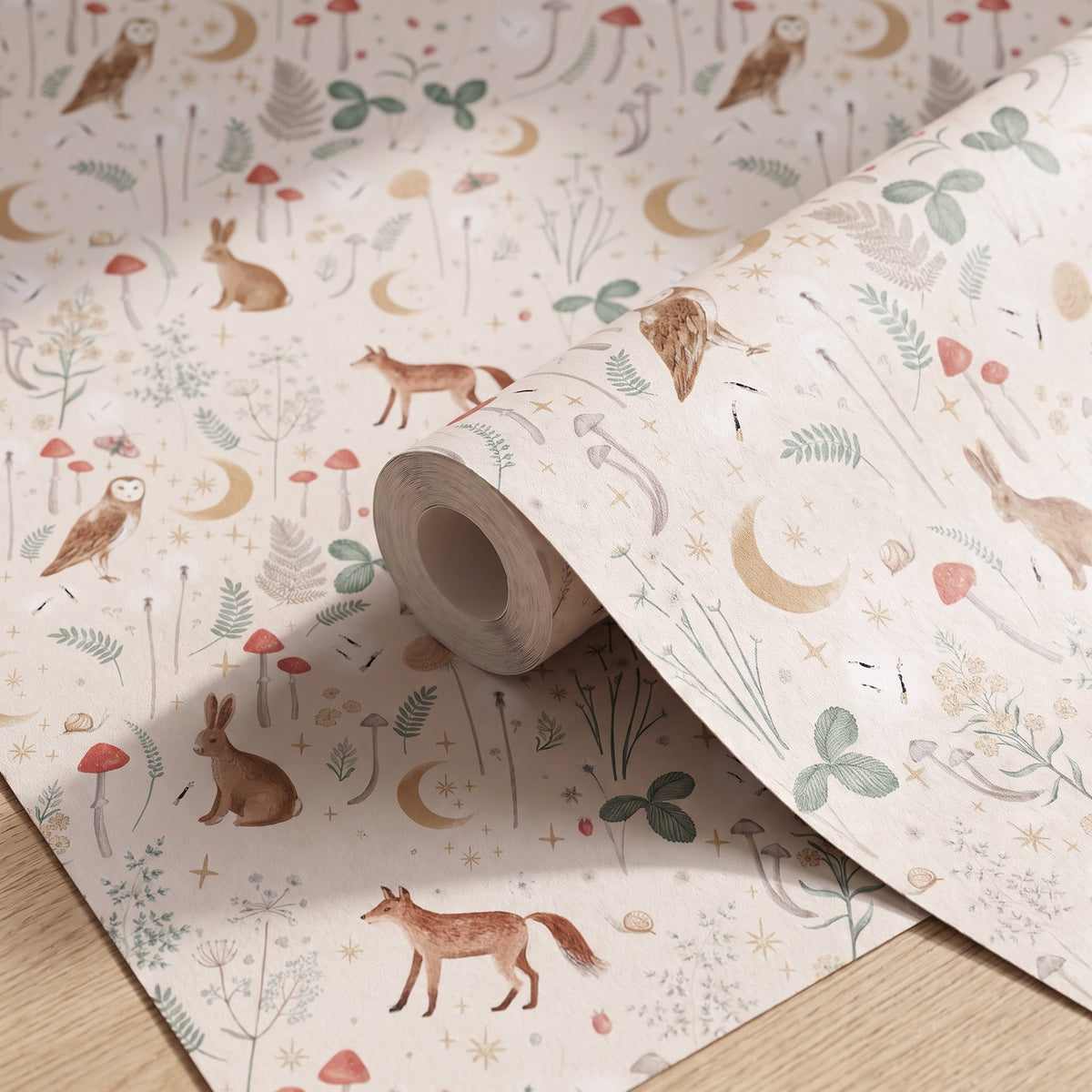 Forêt enchantée au crépuscule – rouleau
