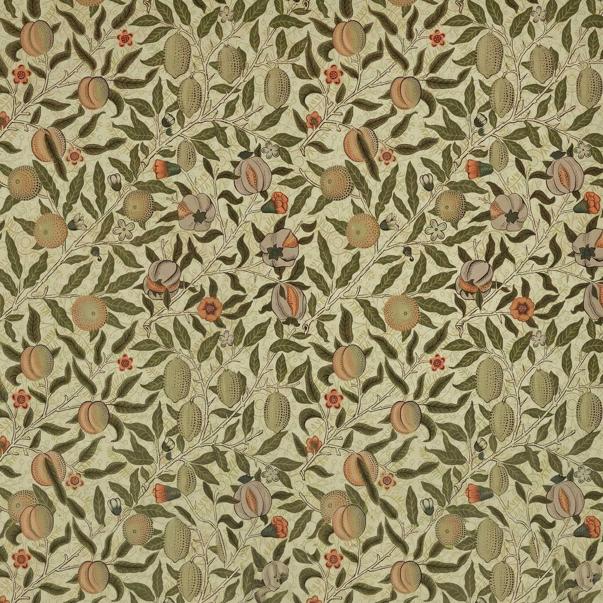 Fruits et feuillage vintage – motif à plat