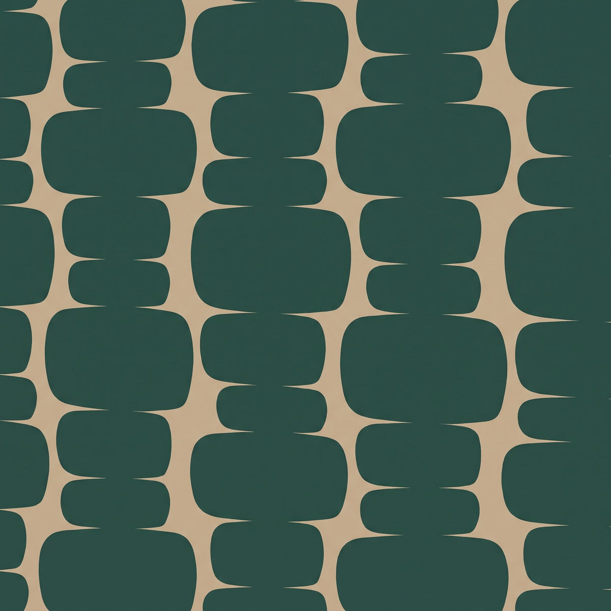 Géométrique rétro vert – motif à plat
