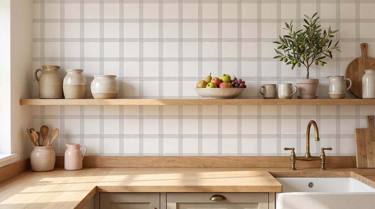Grille minimaliste gris et blanc – ambiance large