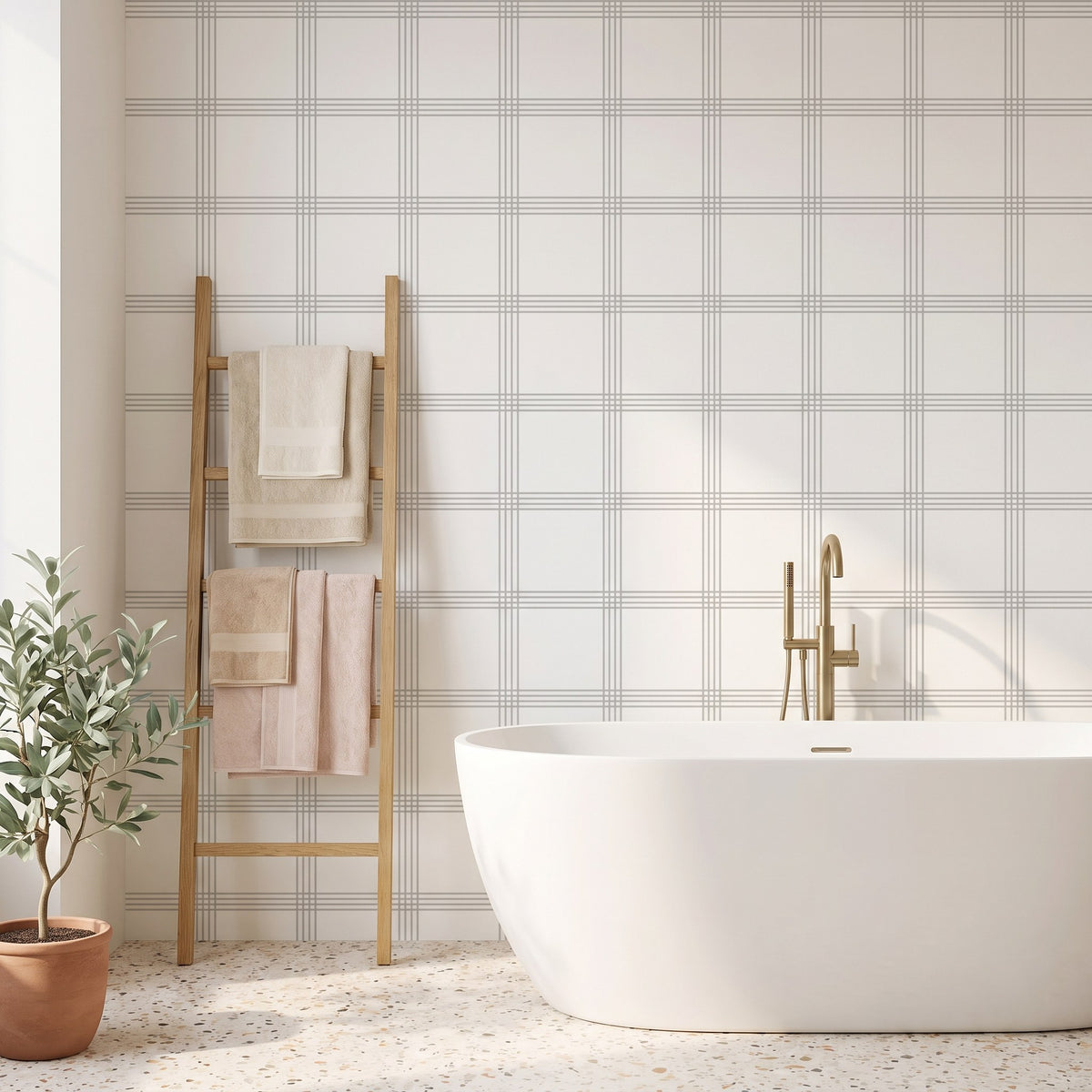 Grille minimaliste gris et blanc – seconde ambiance