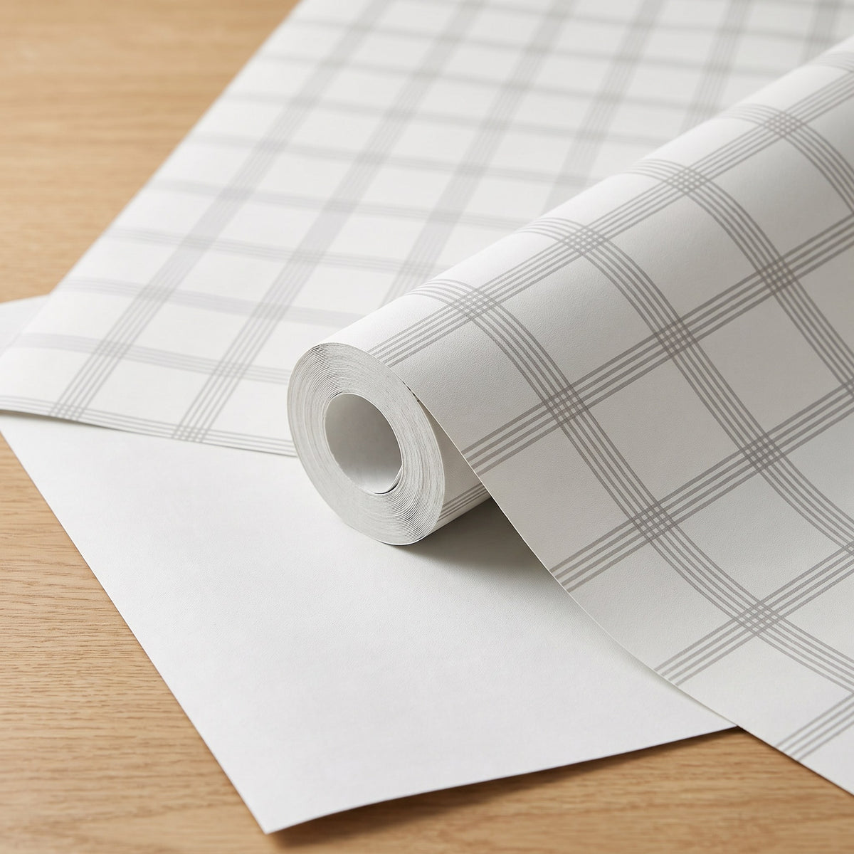 Grille minimaliste gris et blanc – rouleau