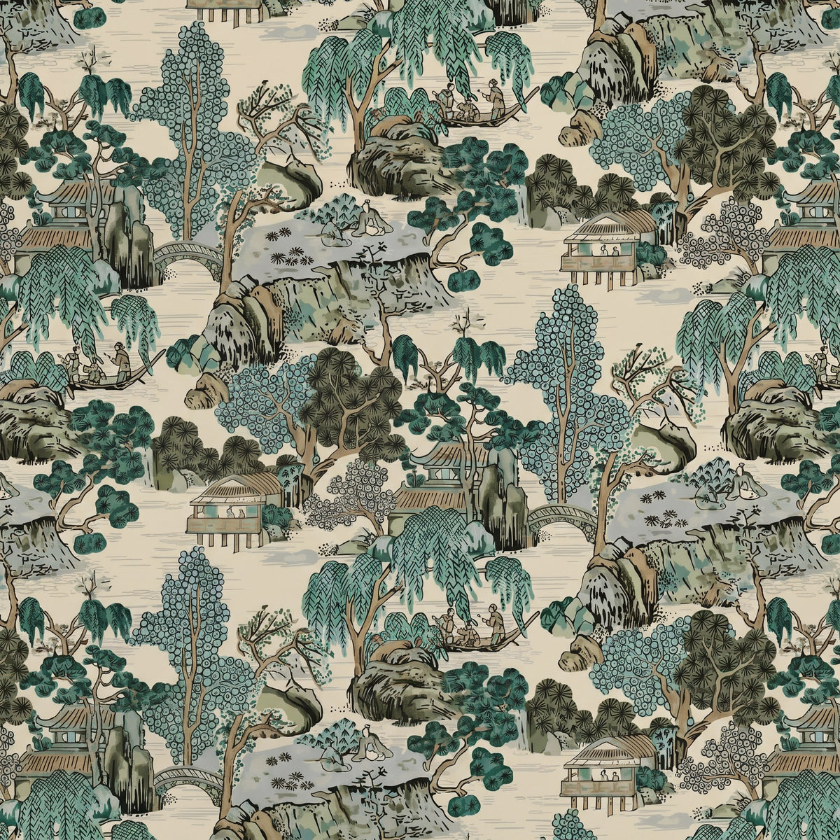 Jardin japonais – motif à plat