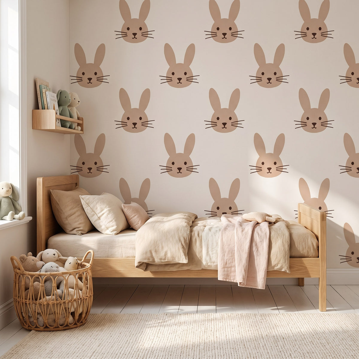 Lapins sur fond beige – ambiance principale