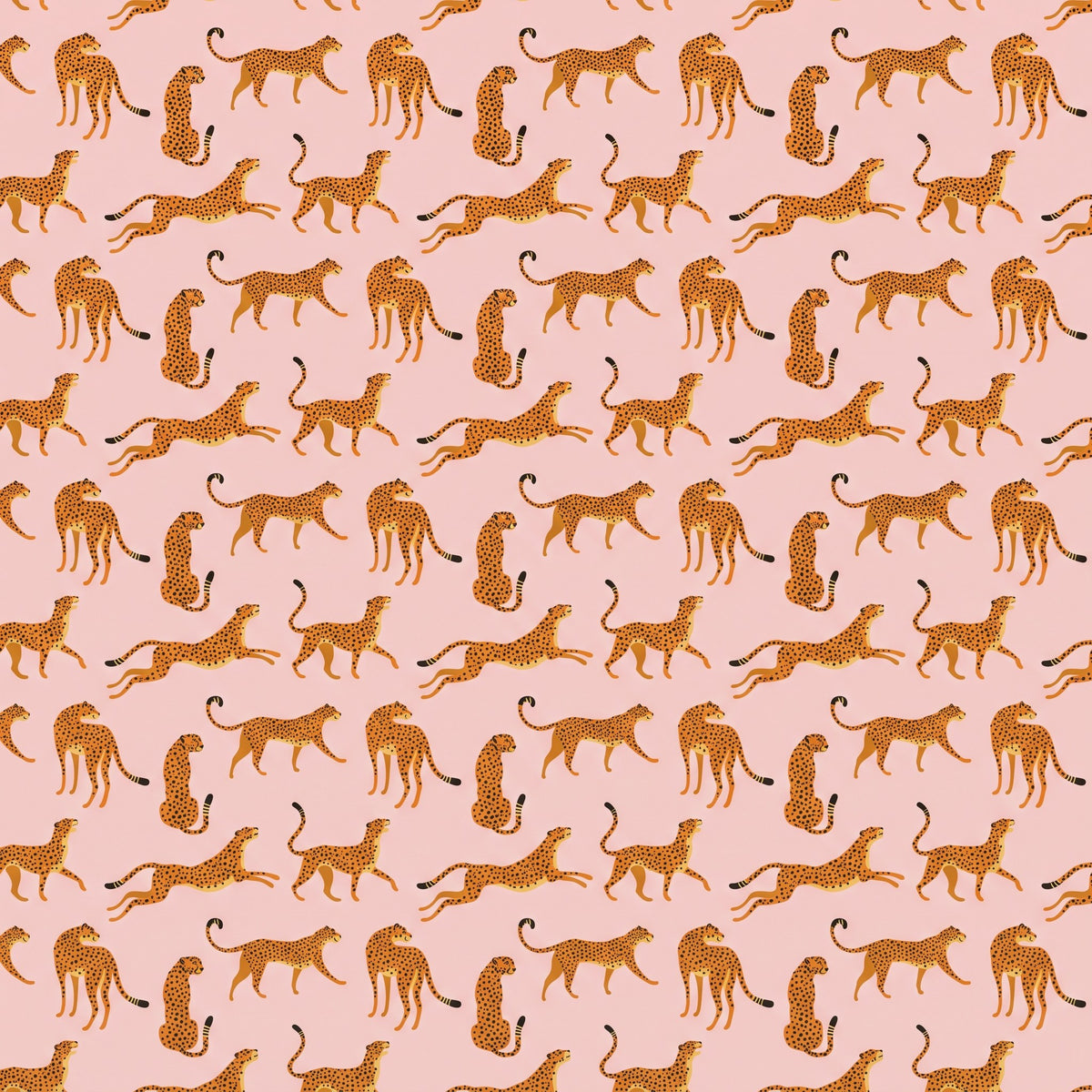 Léopard abstrait tropical – motif à plat