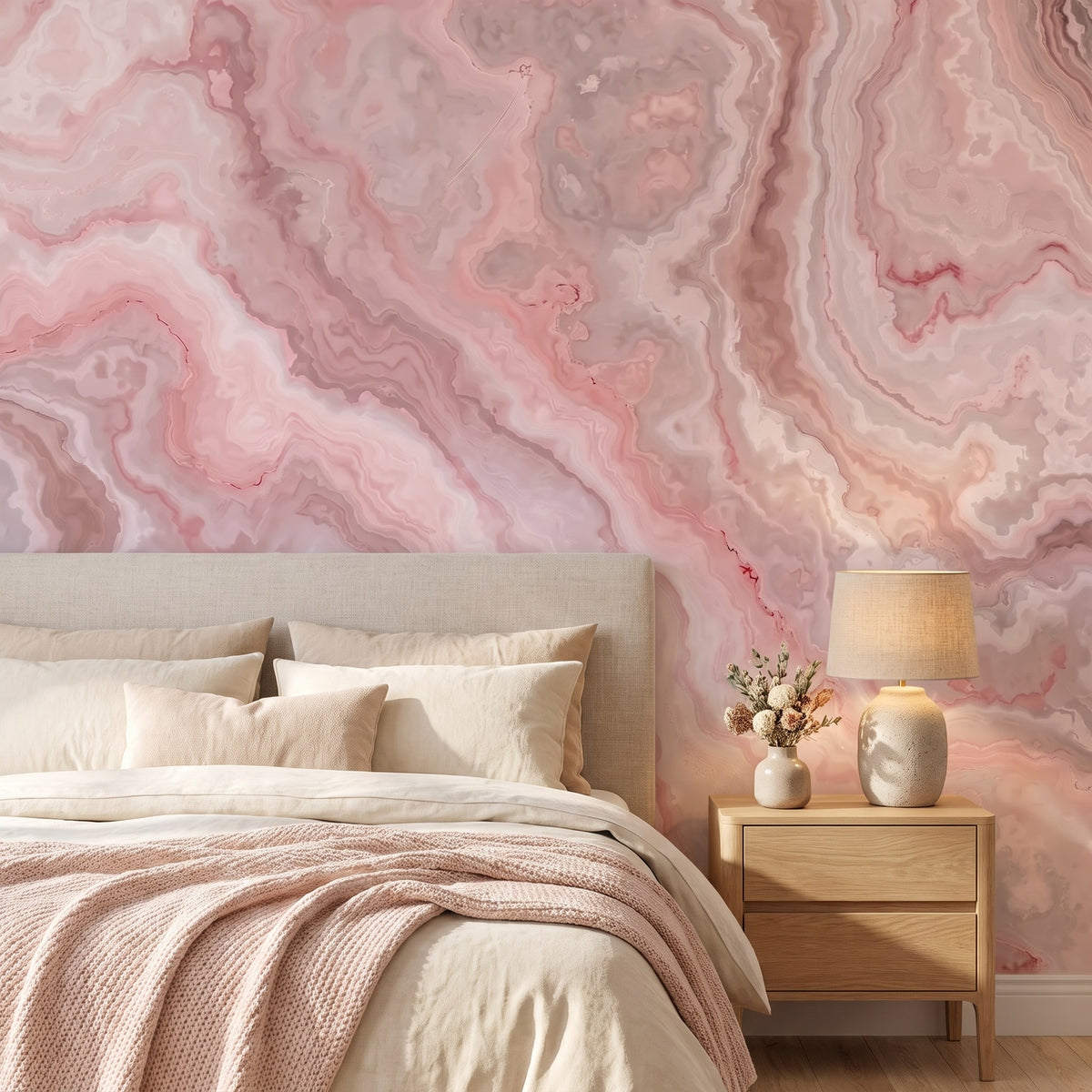 Panoramique effet onyx rose – ambiance principale