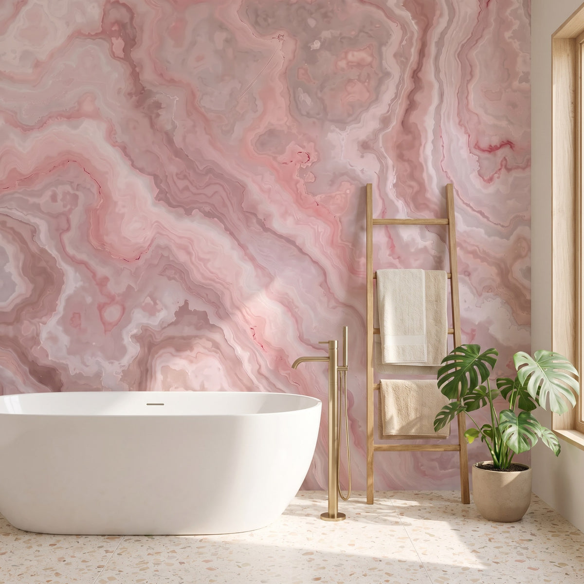 Panoramique effet onyx rose – seconde ambiance