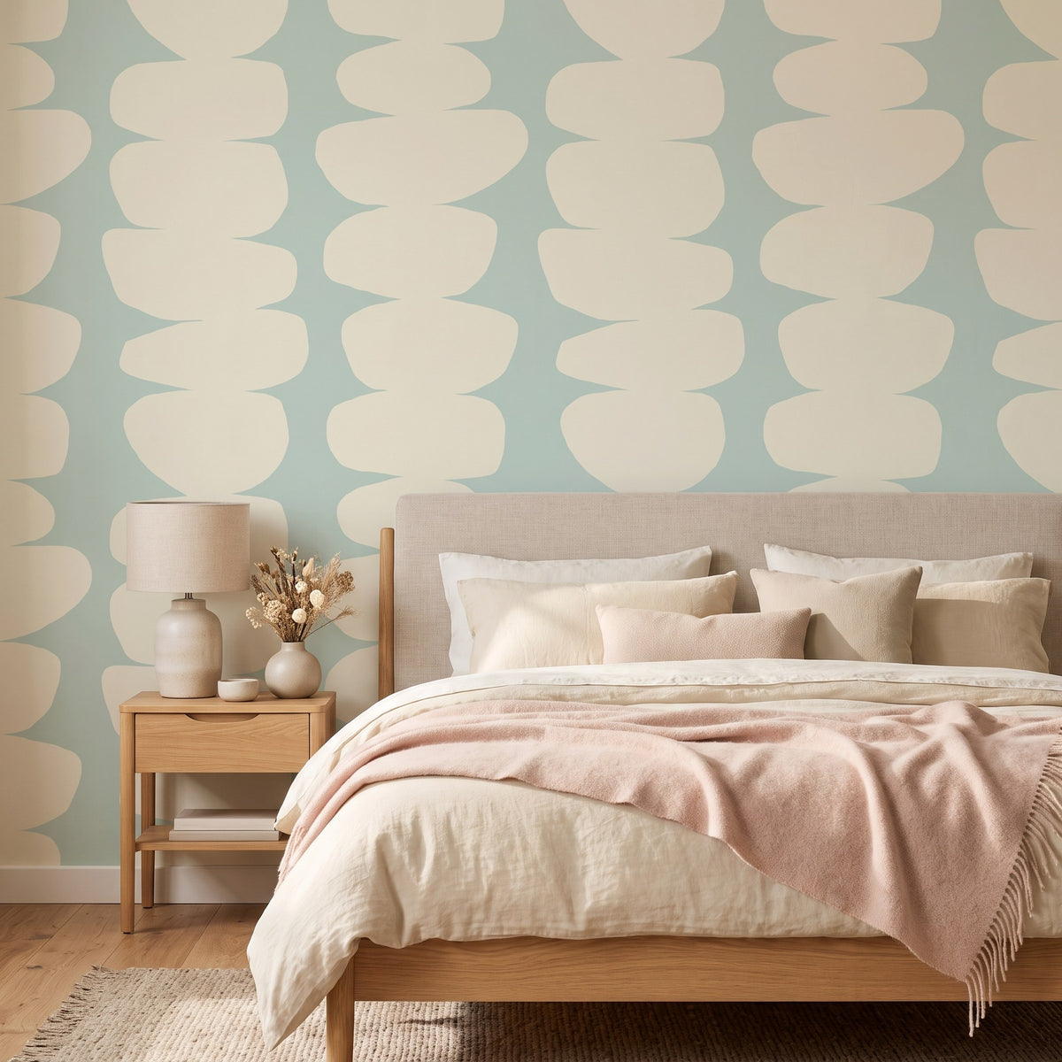 Paysage mid-century fond crème – seconde ambiance