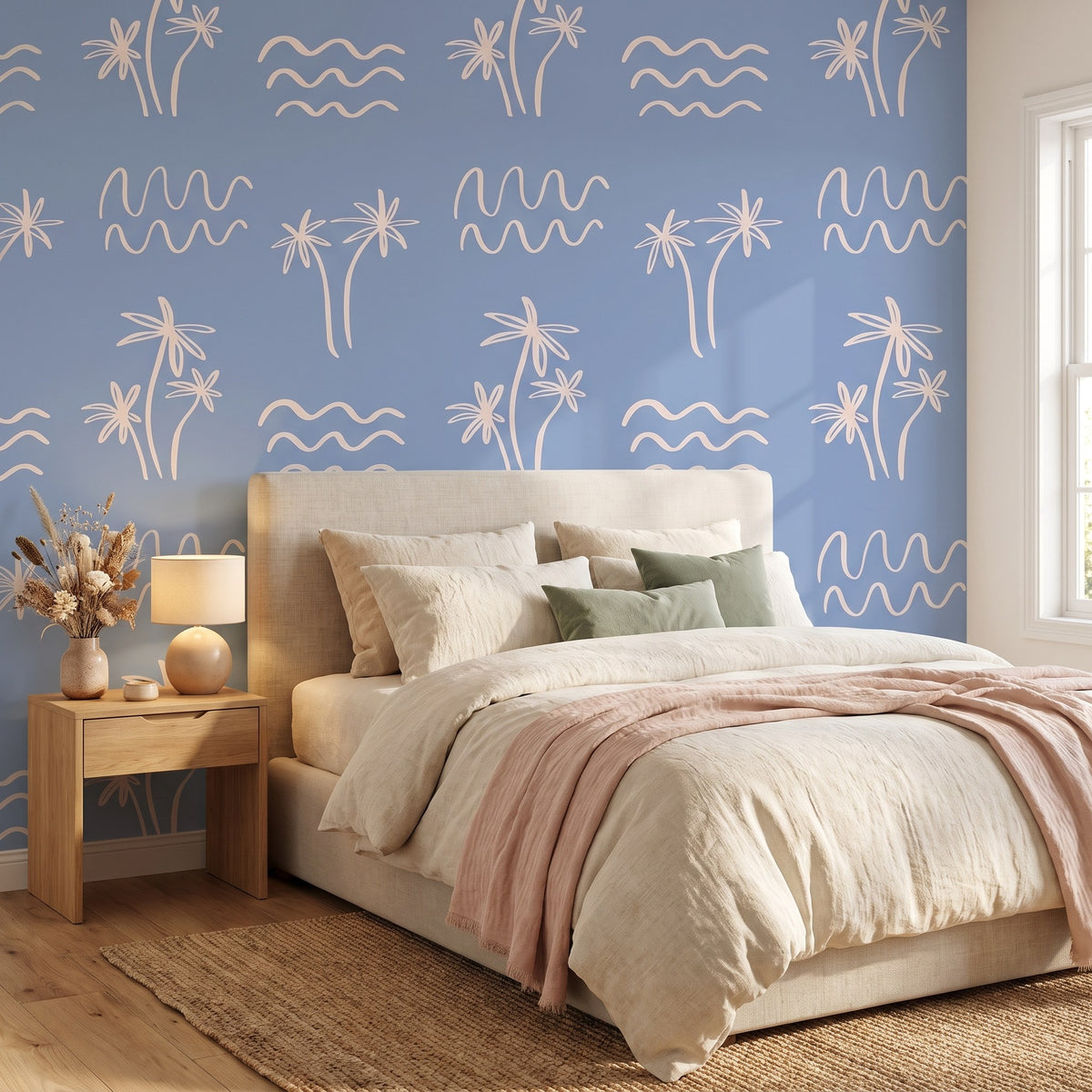 Plage bleue et palmiers – seconde ambiance