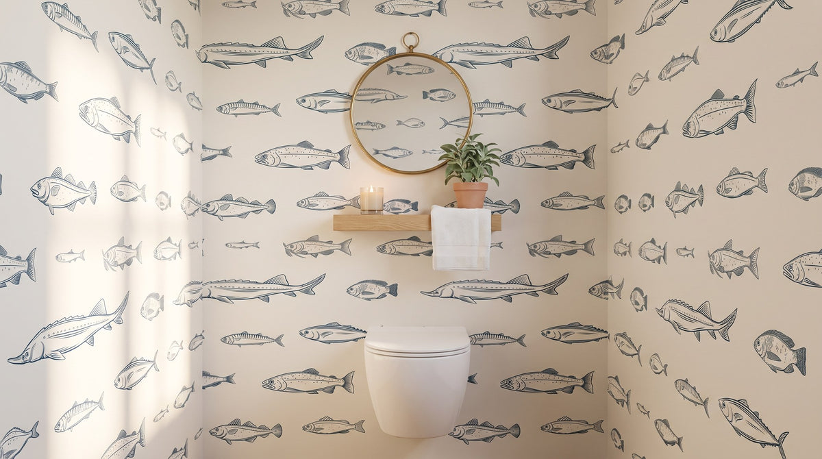 Poissons bleus, bord de mer – ambiance large