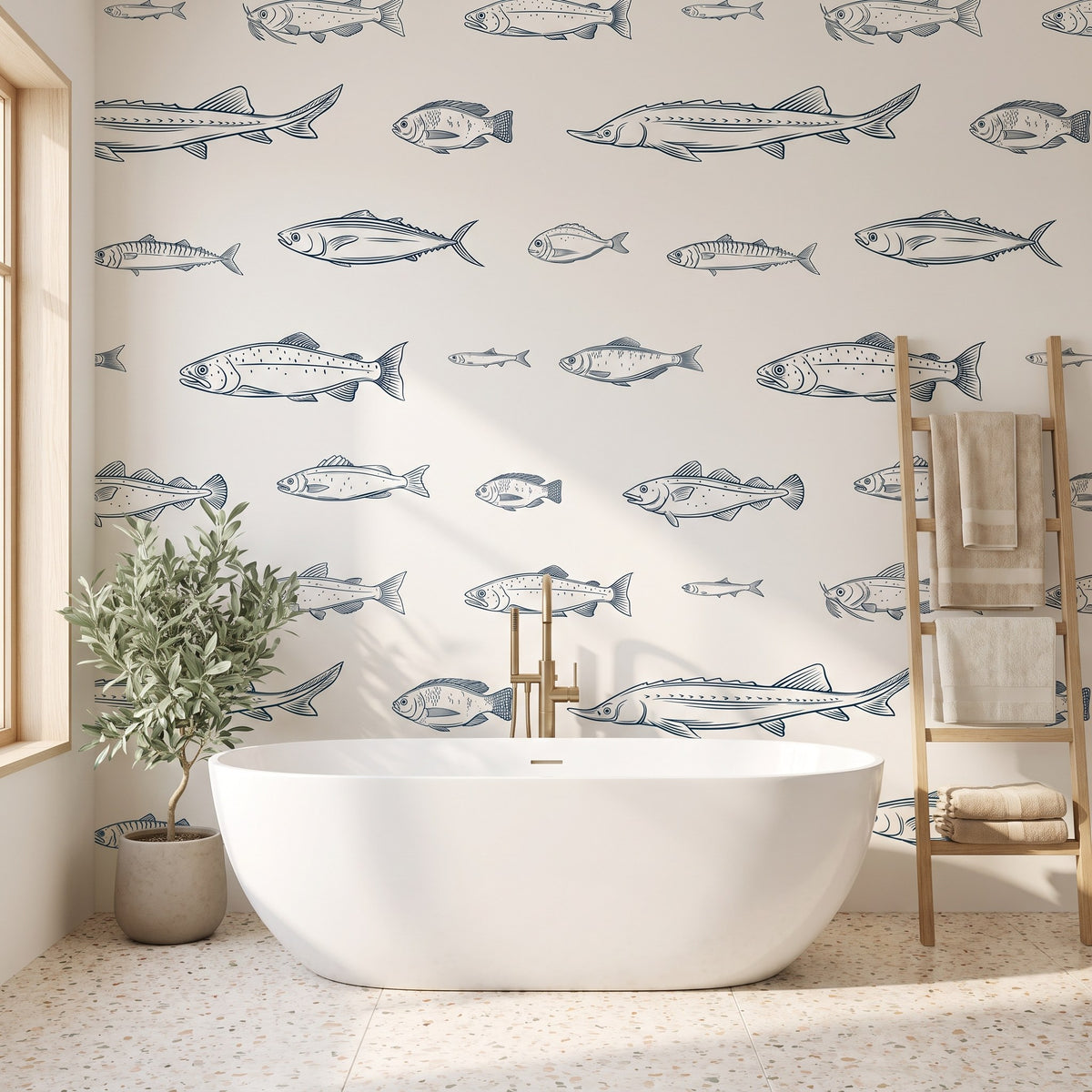Poissons bleus, bord de mer – seconde ambiance