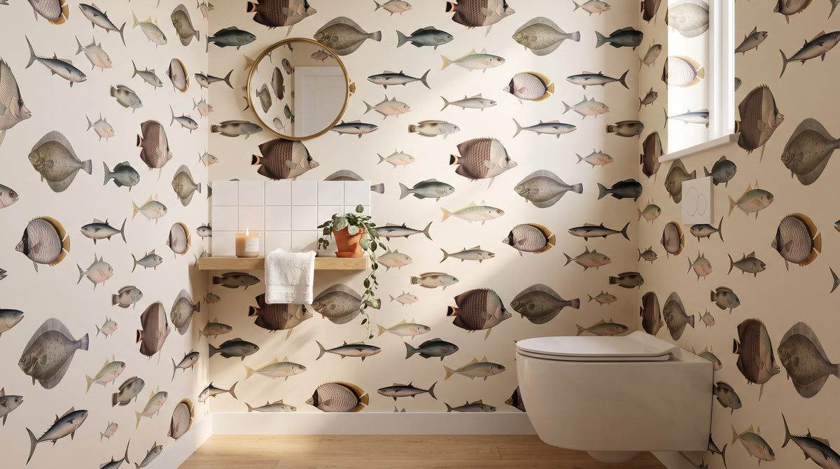 Poissons et animaux marins vintage – ambiance large