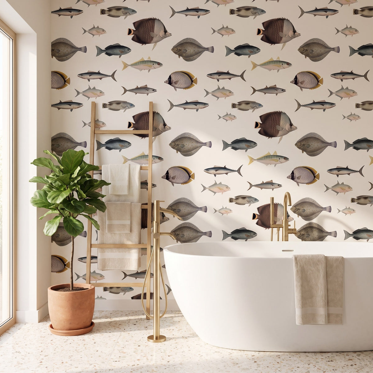 Poissons et animaux marins vintage – seconde ambiance