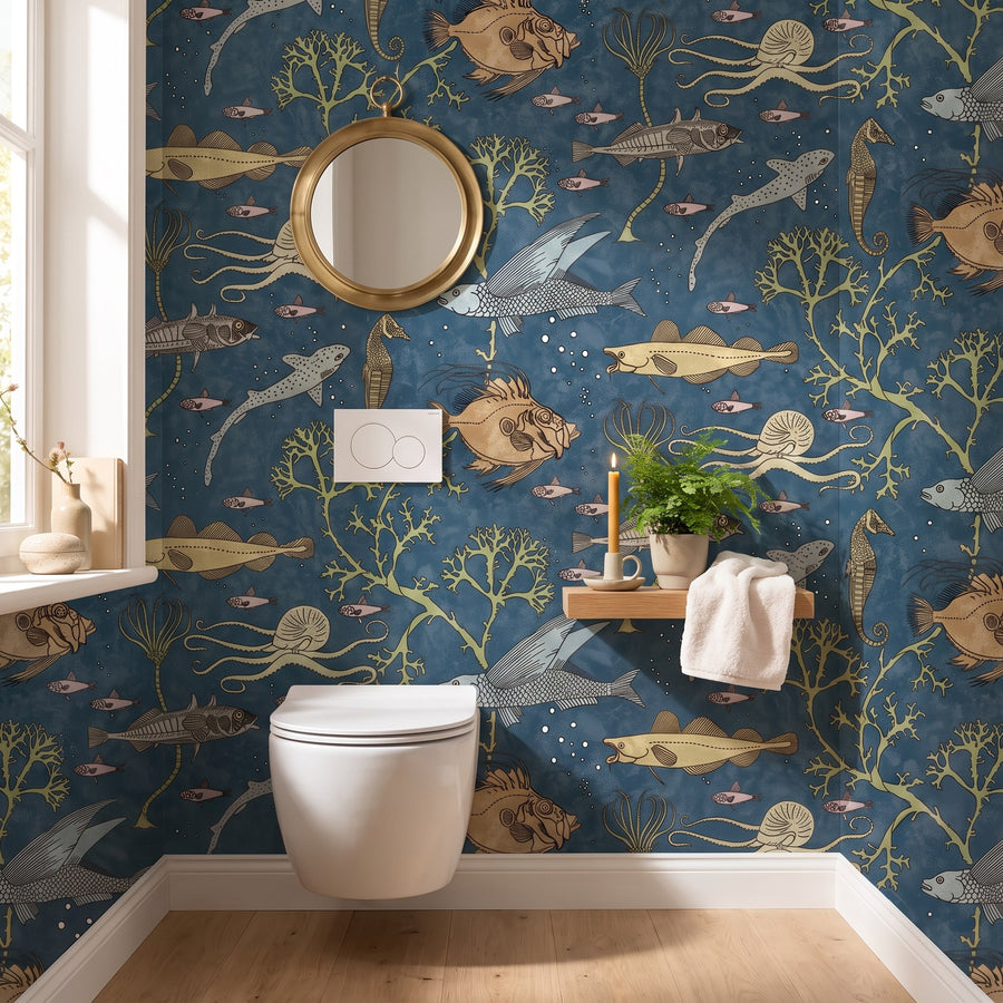 Poissons et mer bleue