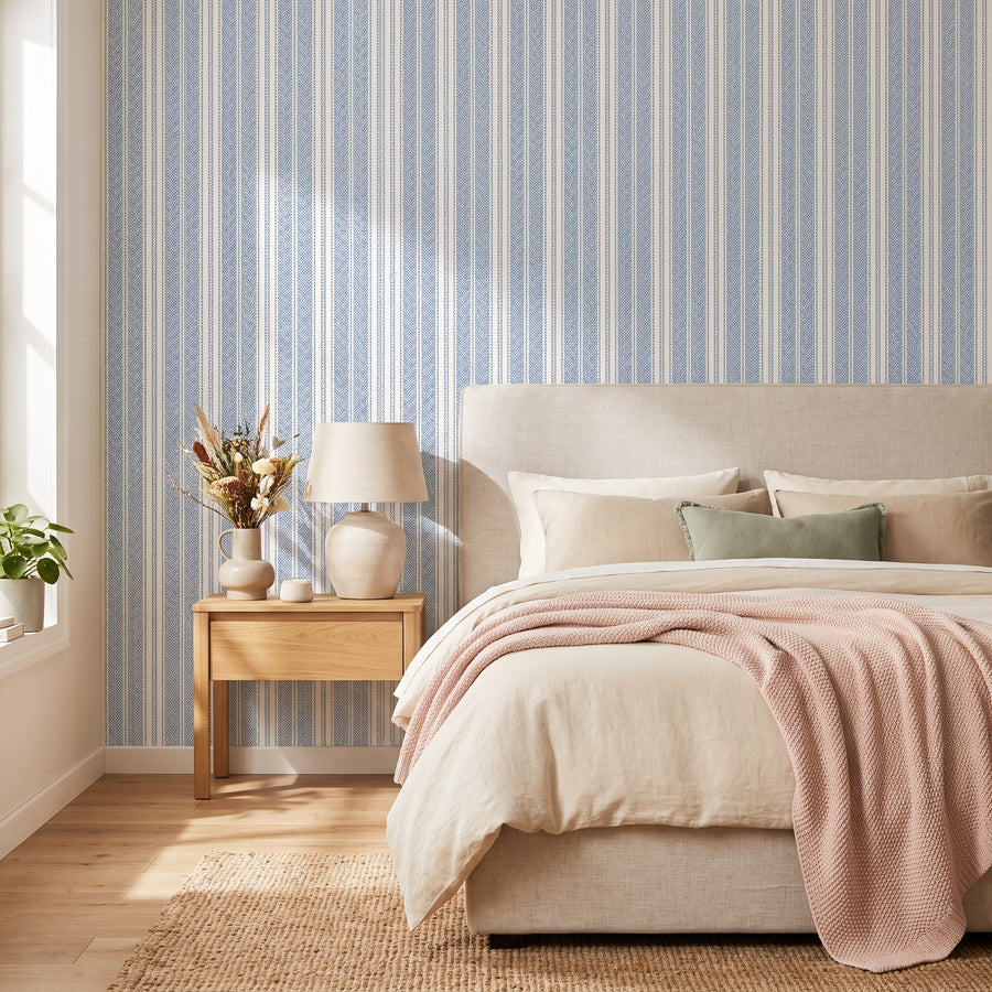 Rayures bleues effet tissu