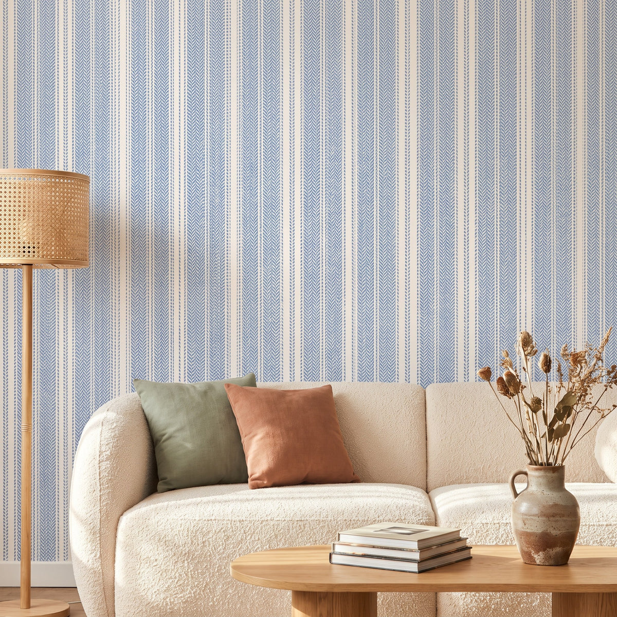 Rayures bleues effet tissu – seconde ambiance