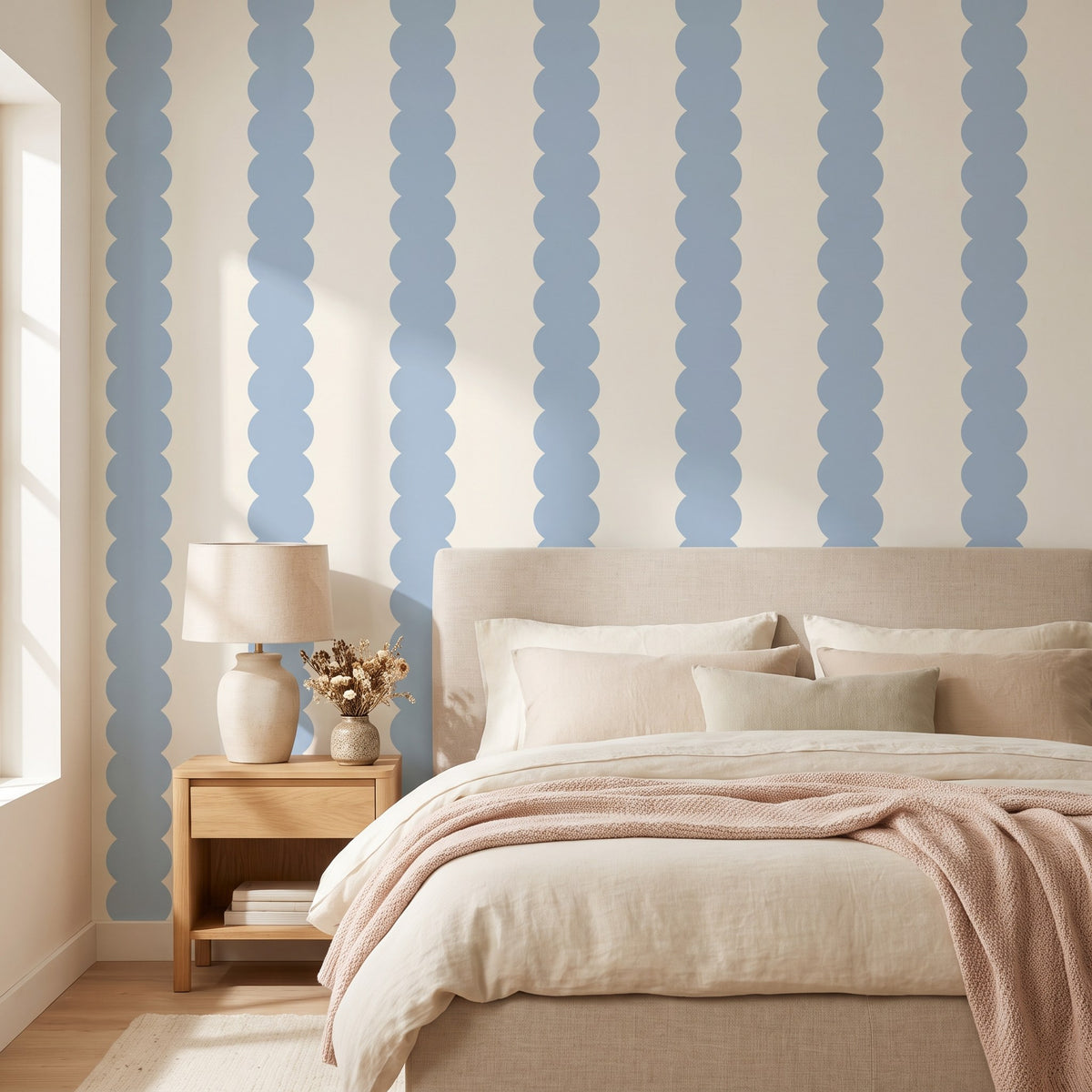 Rayures festonnées bleues – seconde ambiance