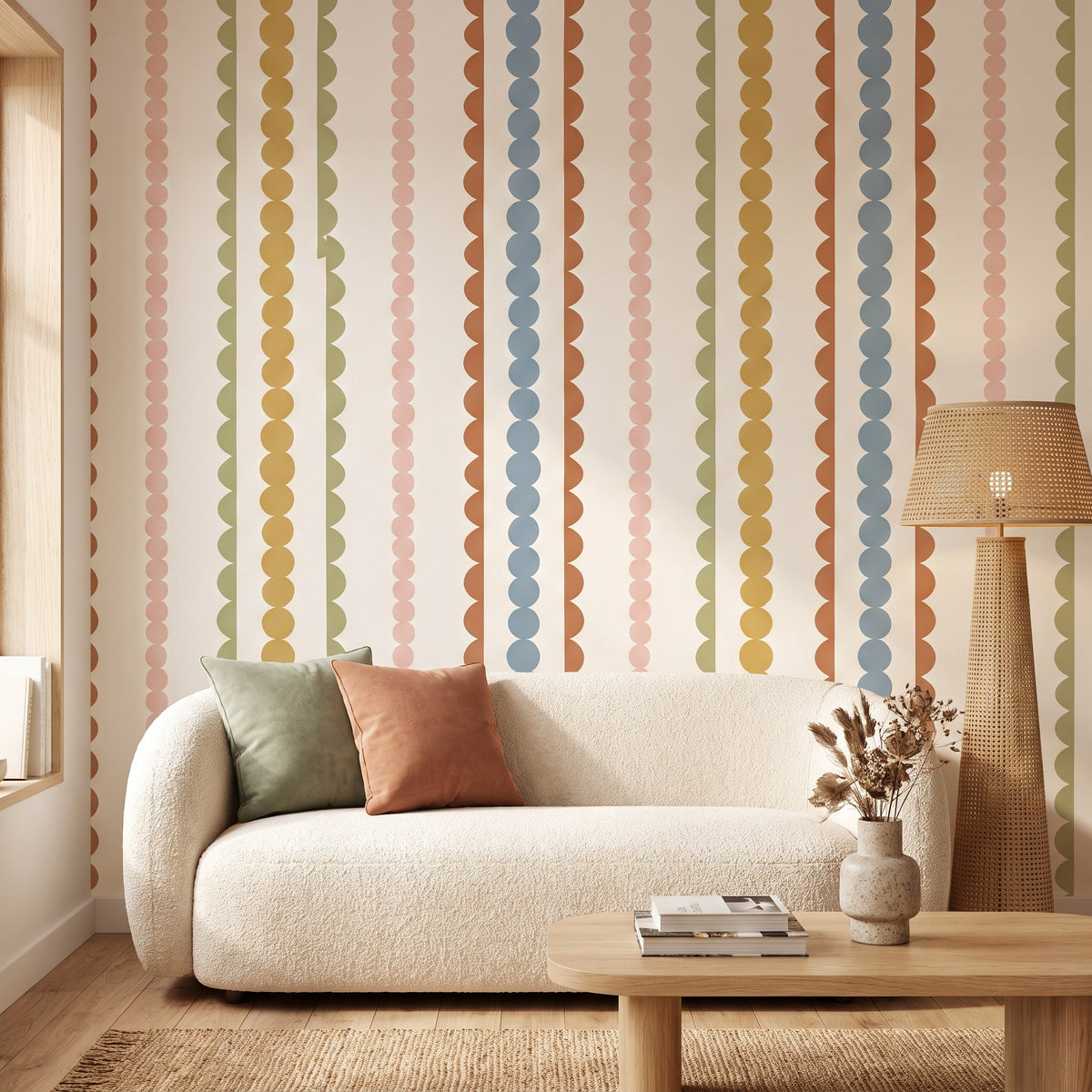 Rayures multicolores rétro – seconde ambiance