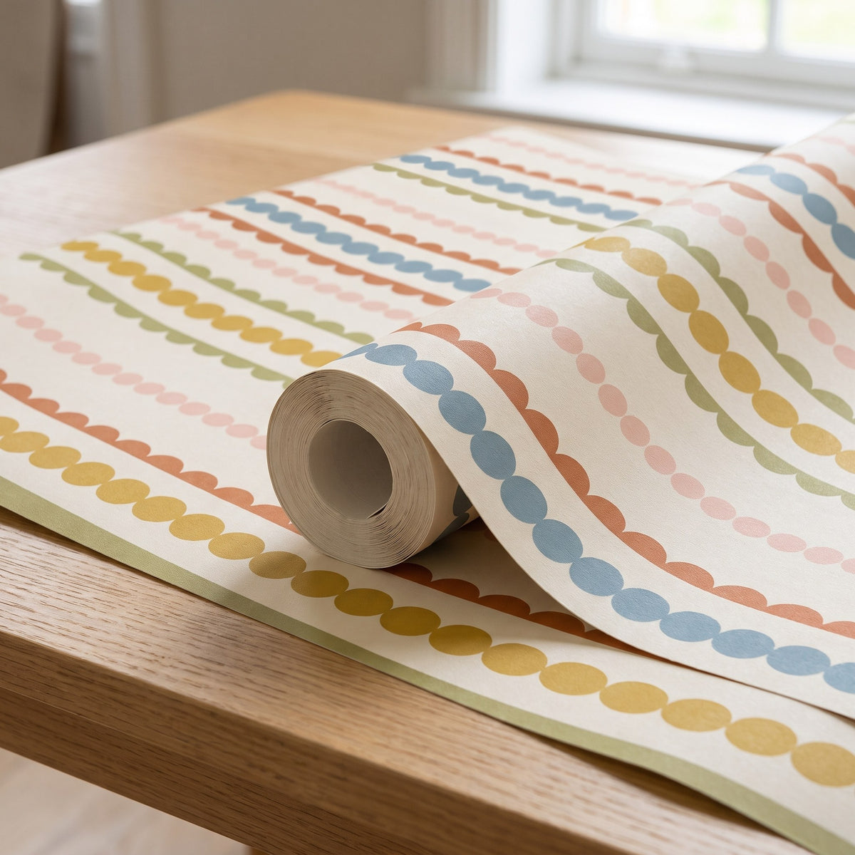Rayures multicolores rétro – rouleau
