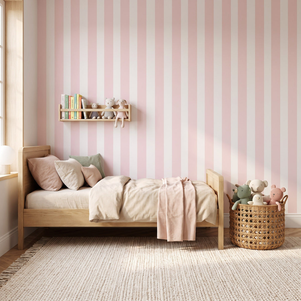 Rayures rose clair et blanc – ambiance principale