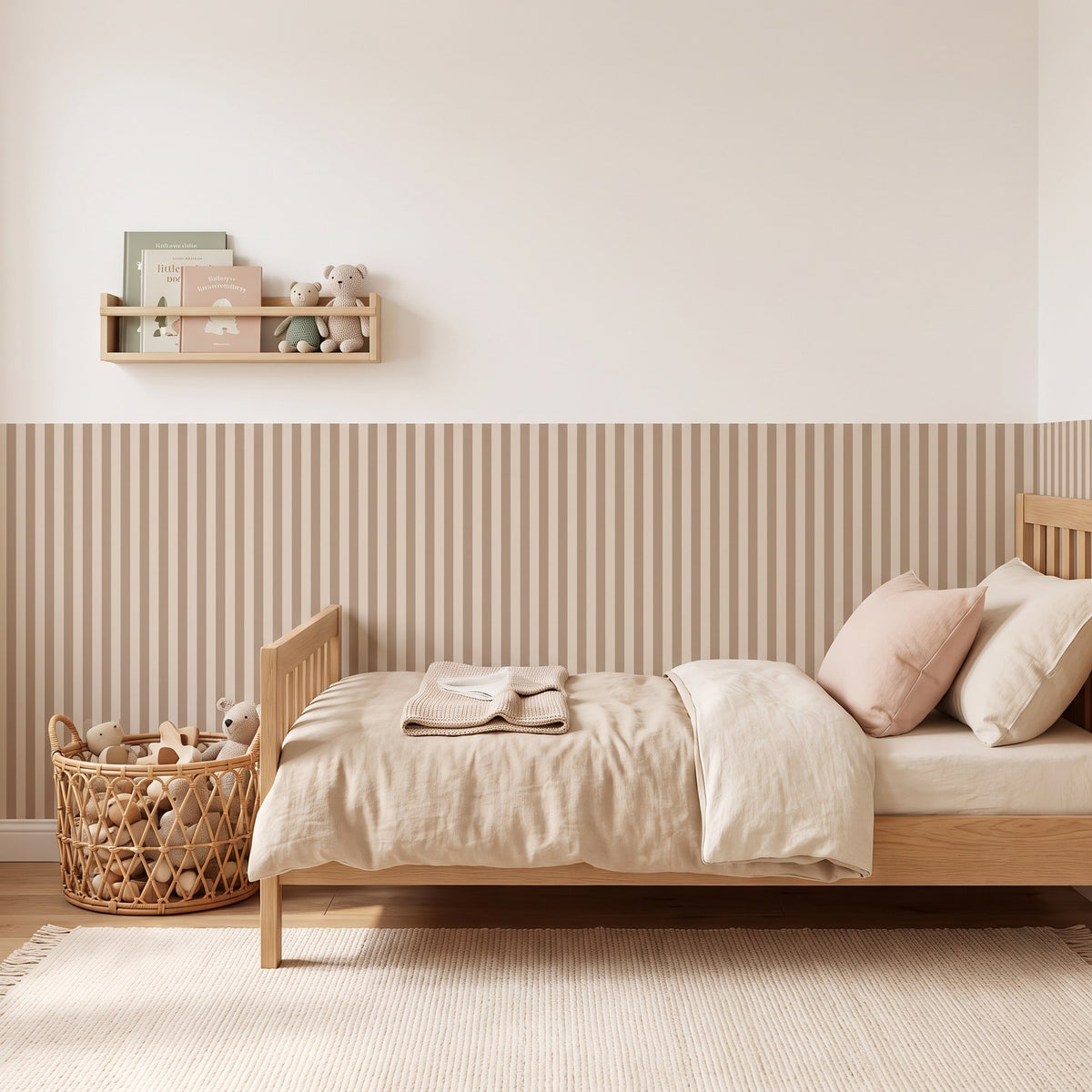 Soubassement rayures moka – ambiance principale