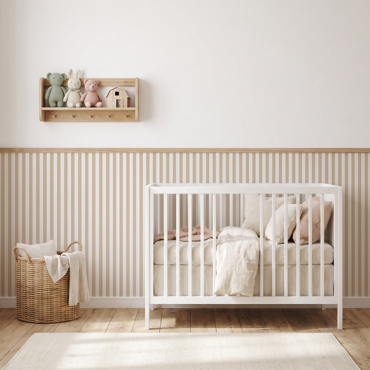 Soubassement rayures moka – seconde ambiance