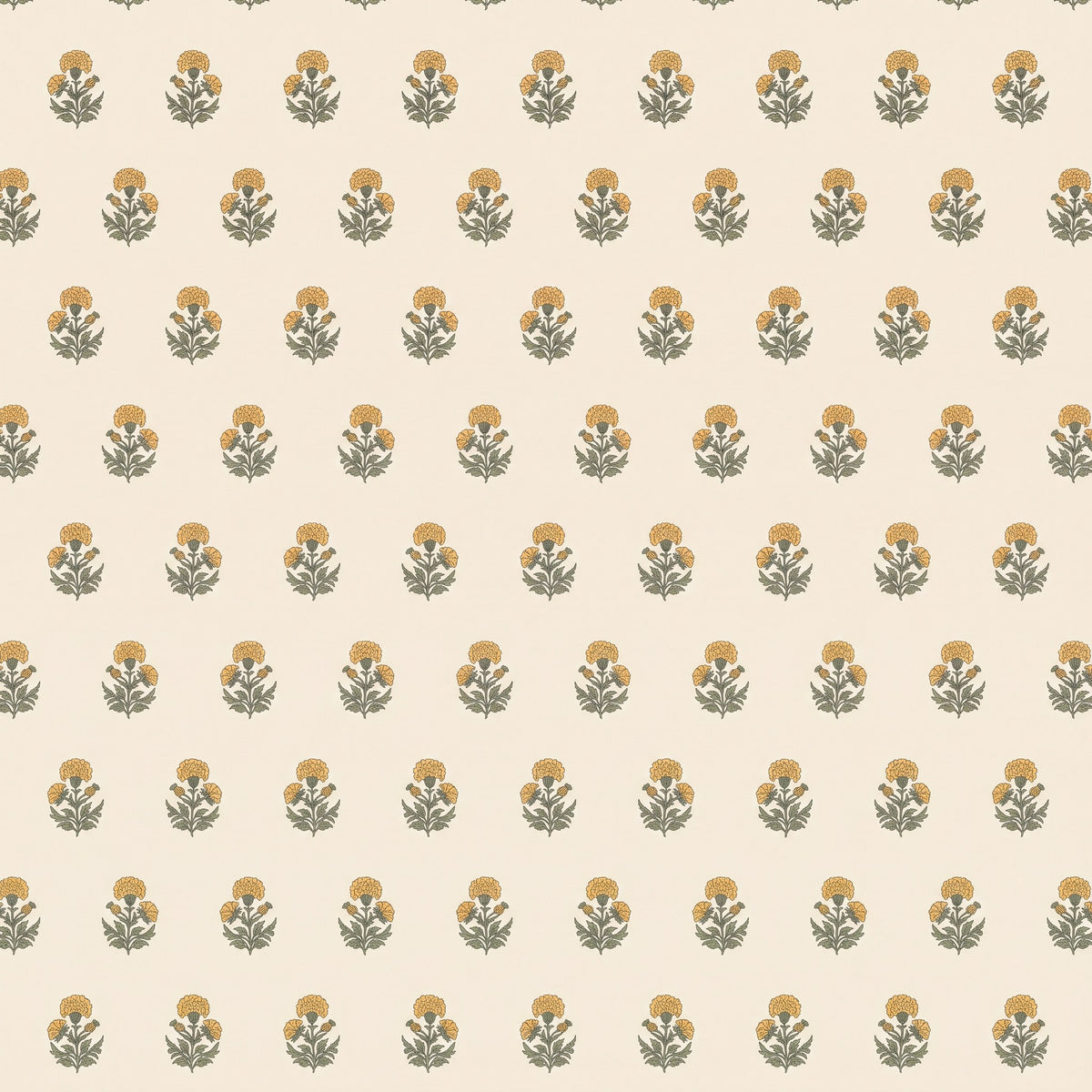 Soucis et fleurs solaires – motif à plat
