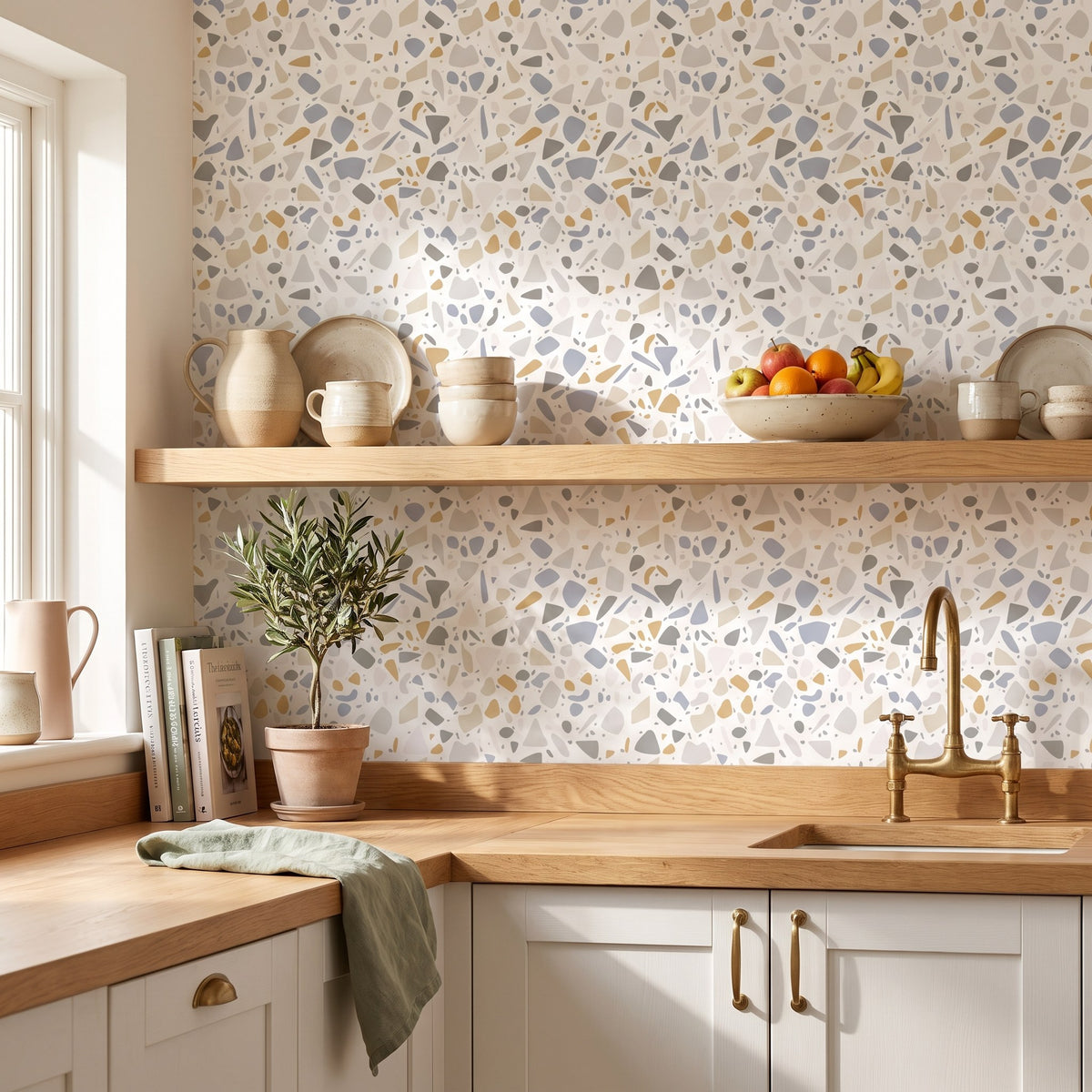 Terrazzo gris et jaune – ambiance principale