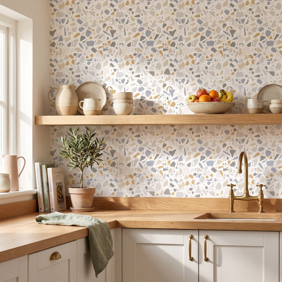 Terrazzo gris et jaune