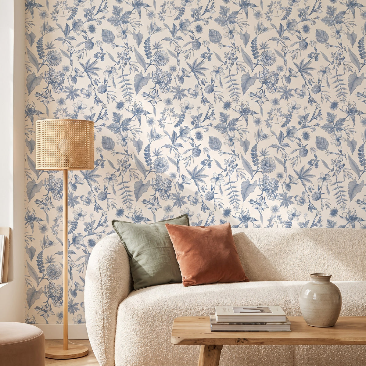 Toile de Jouy bleue et blanche – seconde ambiance