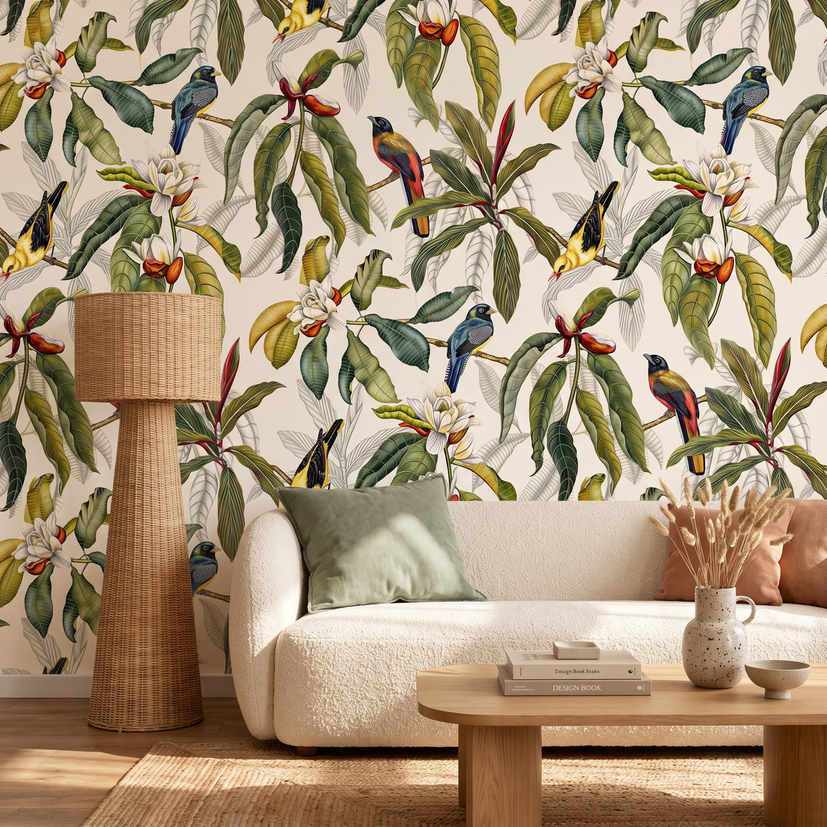 Tropical, fleurs et feuilles vertes – ambiance principale